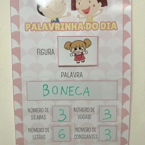 Cartaz Palavrinha do dia