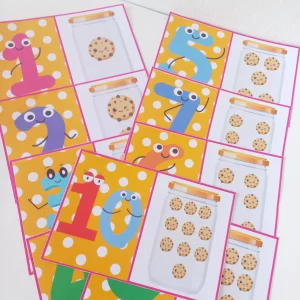 Cards dos números do 1 ao 10