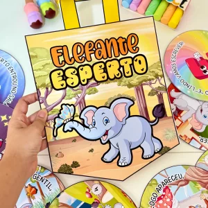 Sacola Vogal E  - "Elefante Esperto"