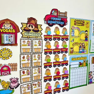 Kit Ornamentação de Sala de Aula tema Fazendinha
