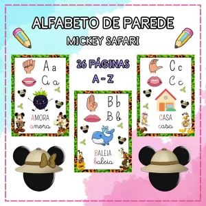 ALFABETO DE PAREDE - TURMA DO MICKEY SAFARI