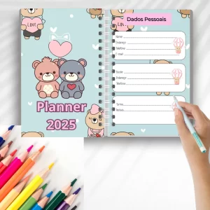 Planner tema ursinhos 