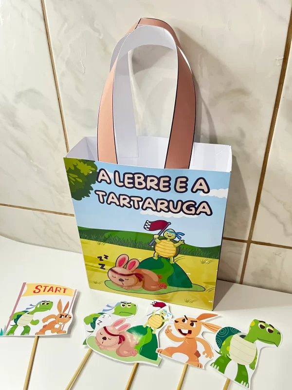 Sacolinha Teatral A LEBRE E A TARTARUGA - Imagem 3