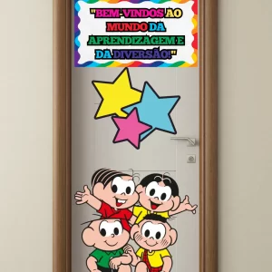 Painel de Porta - Tema: Turma da Mônica