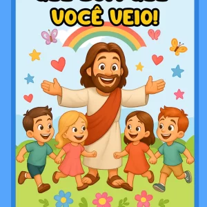 Kit de decoração de sala "Jesus e as Crianças"