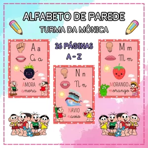ALFABETO DE PAREDE - TURMA DA MÔNICA