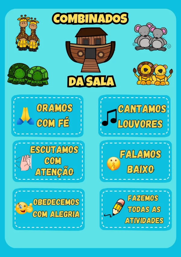 Kit Decoração de Sala “A Arca de Noé” - Imagem 5