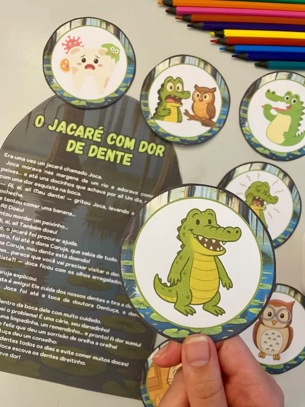 Luva de História: O Jacaré com Dor de Dente - Imagem 2