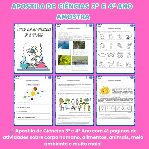 Combo Apostilas 3º e 4º Ano – Aprendizagem com qualidade, praticidade e diversão! - Imagem 3