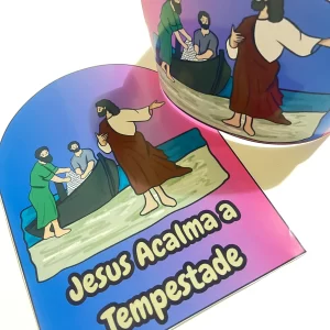 Jesus Acalma a Tempestade - Luva Interativa + Coroa da Calma