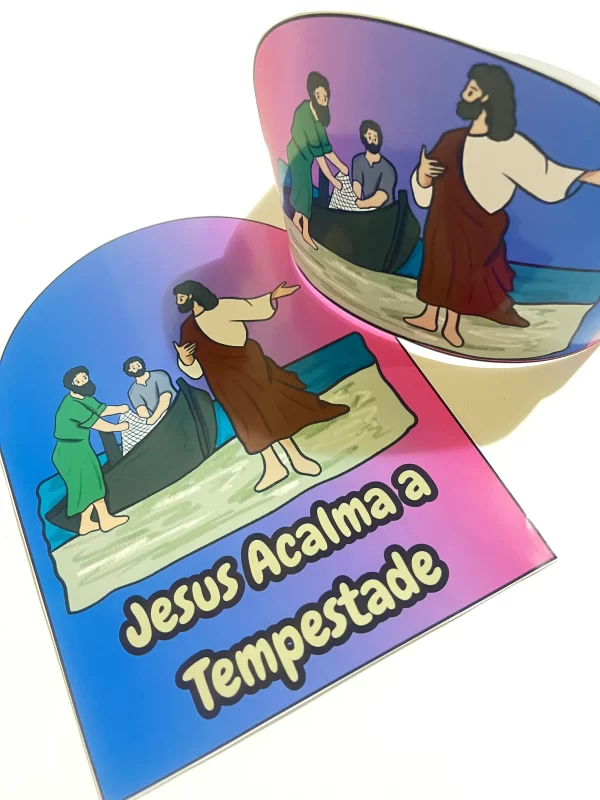 Jesus Acalma a Tempestade - Luva Interativa + Coroa da Calma