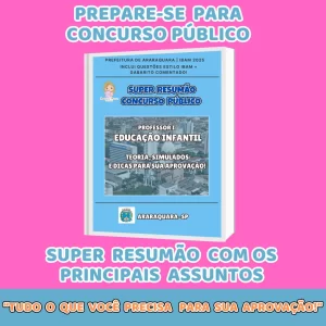 Resumão – Concurso Prefeitura Araraquara 2025 | Professor I – Educação Infantil