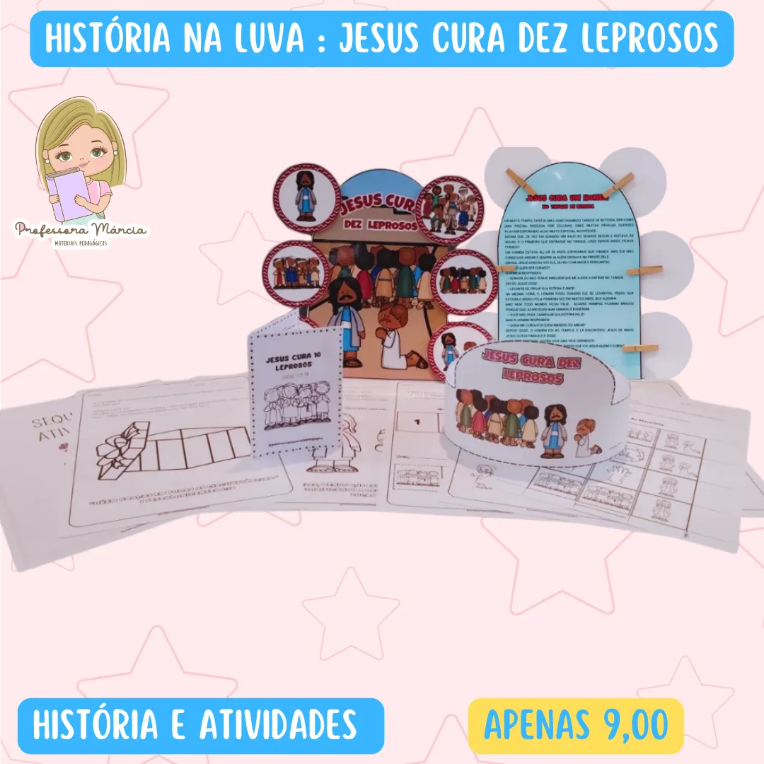 Jesus cura os dez leprosos – Luva de Contação de Histórias - Imagem 2
