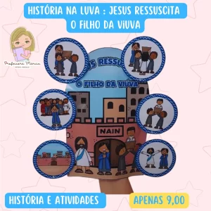 Jesus ressuscita o filho da viúva – Luva de Contação de Histórias