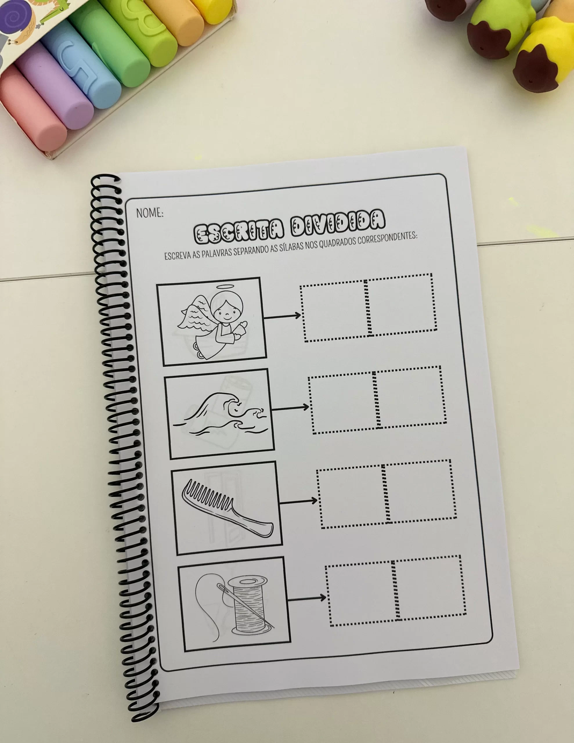 Apostilas Escrita Dividida – Sílabas Simples e Complexas - Imagem 10
