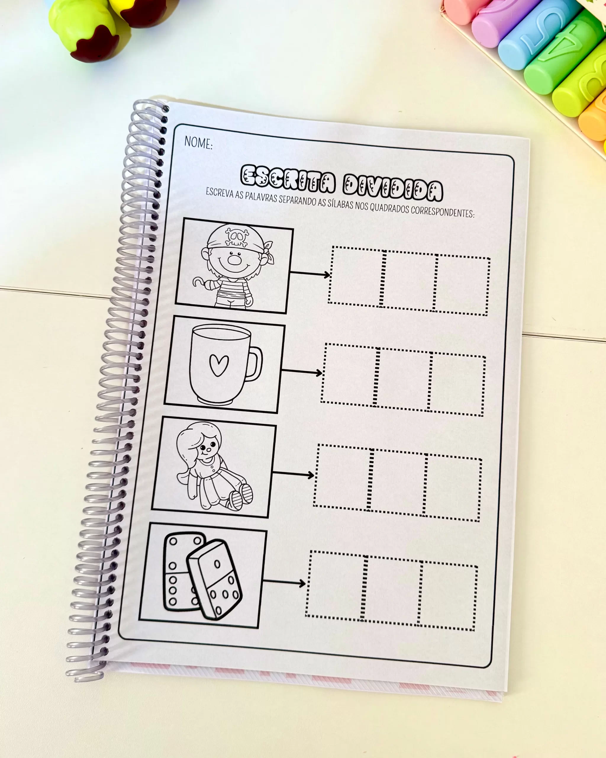 Apostilas Escrita Dividida – Sílabas Simples e Complexas - Imagem 4