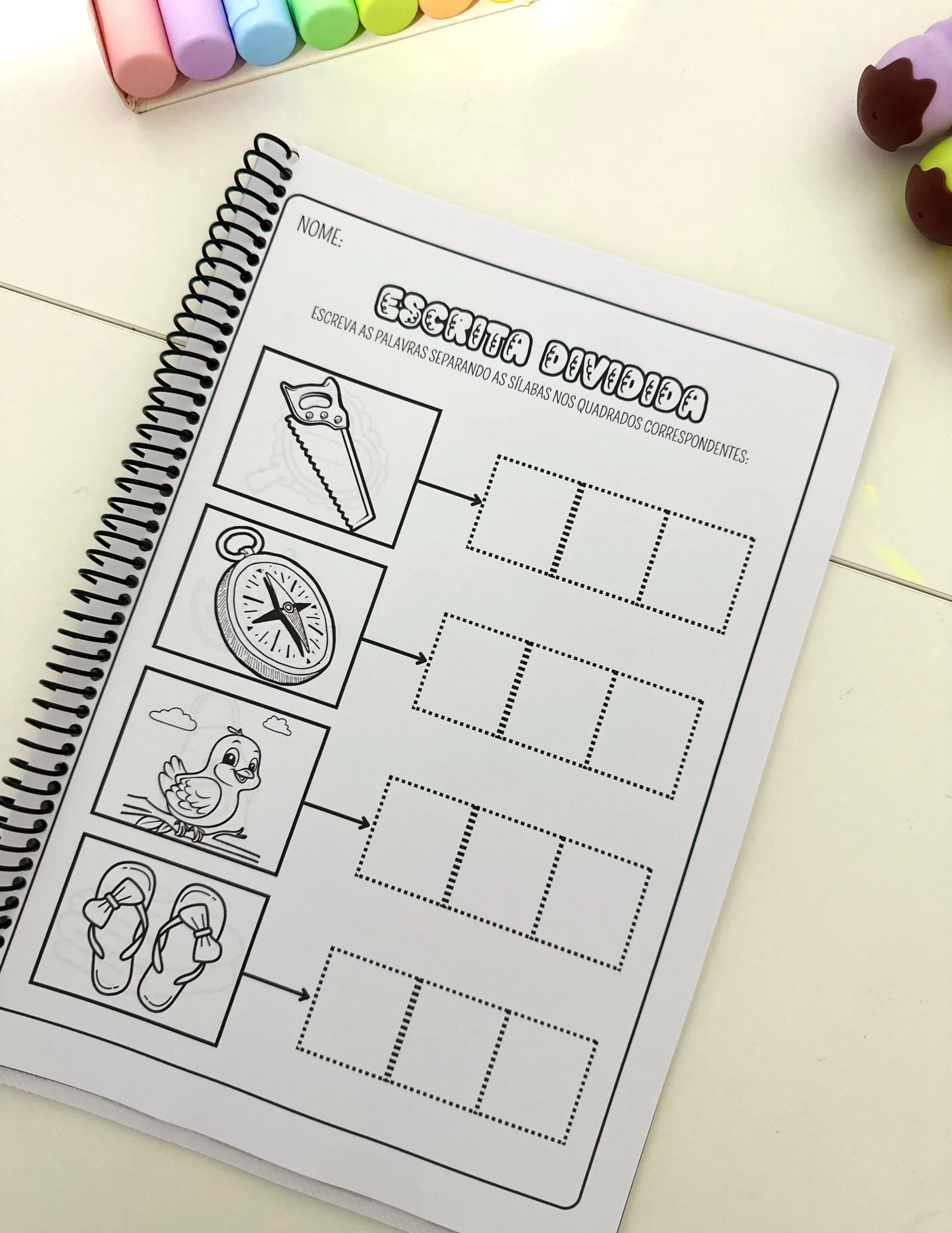 Apostilas Escrita Dividida – Sílabas Simples e Complexas - Imagem 12