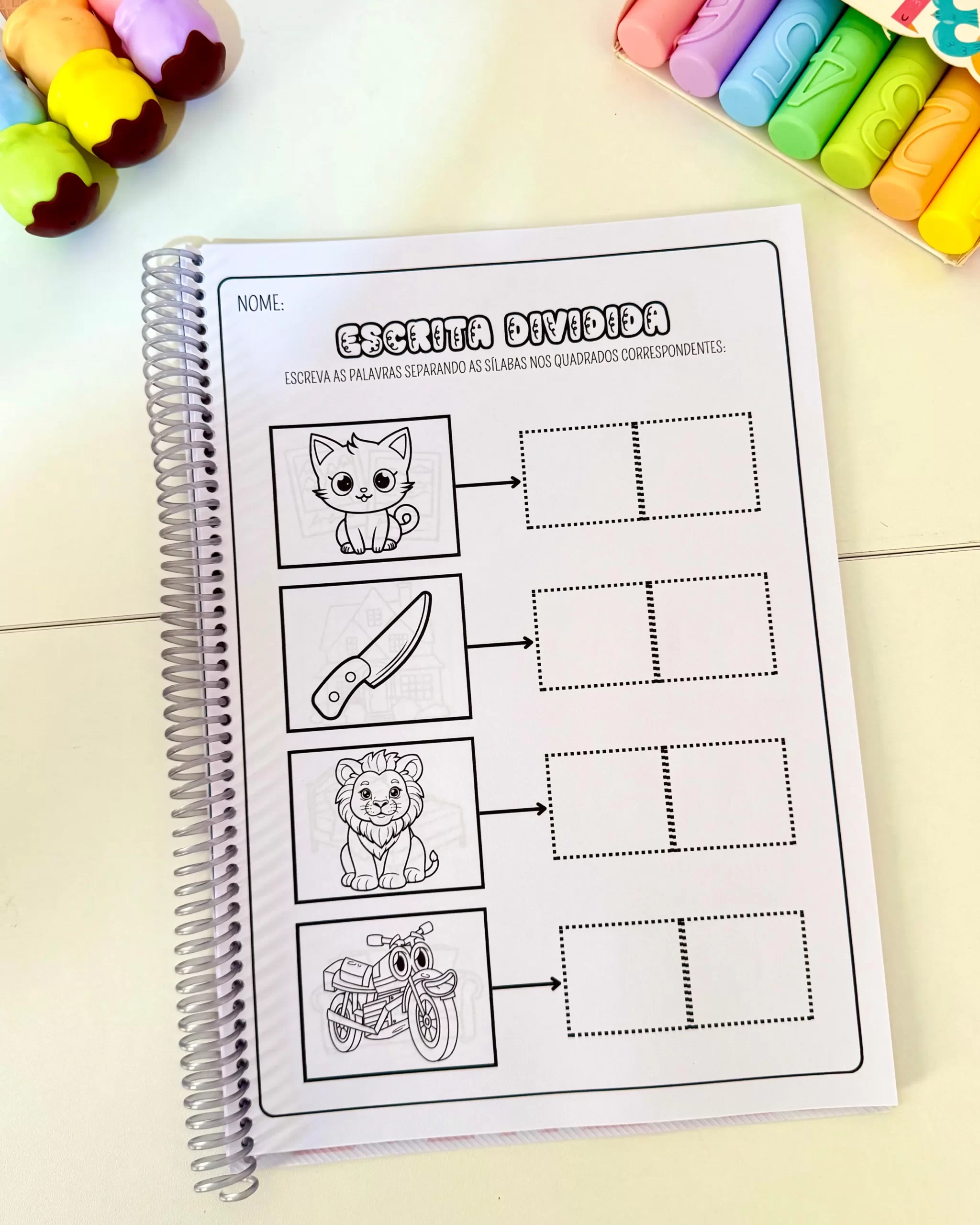 Apostilas Escrita Dividida – Sílabas Simples e Complexas - Imagem 8