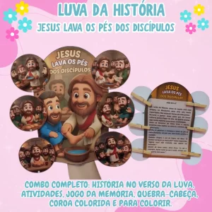Luva da História – Jesus Lava os Pés dos Discípulos