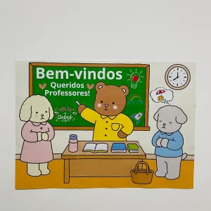 Painel Ampliado de Boas-Vindas aos Professores + Cartão Porta-Bis