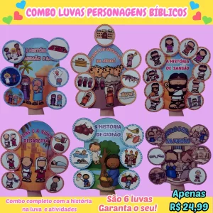 Combo Luvas Personagens Bíblicos