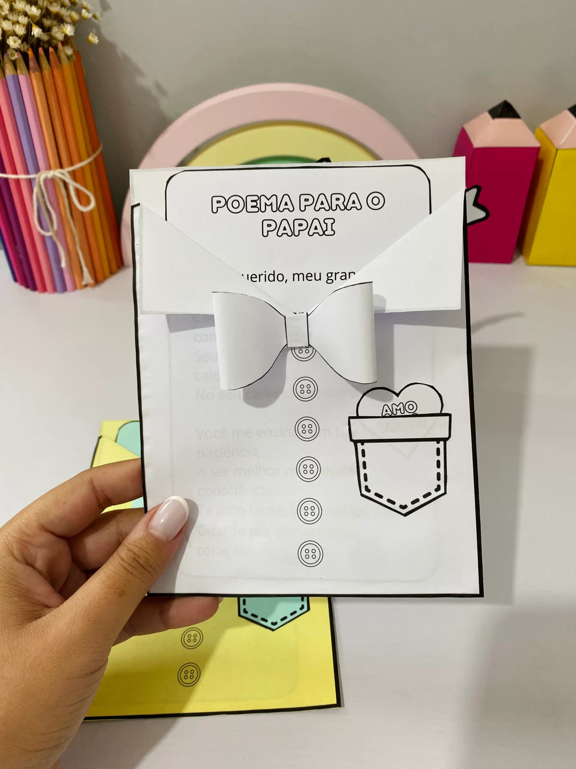 Cartão Interativo "Poema para o Papai" + Coroa Decorativa - Imagem 2