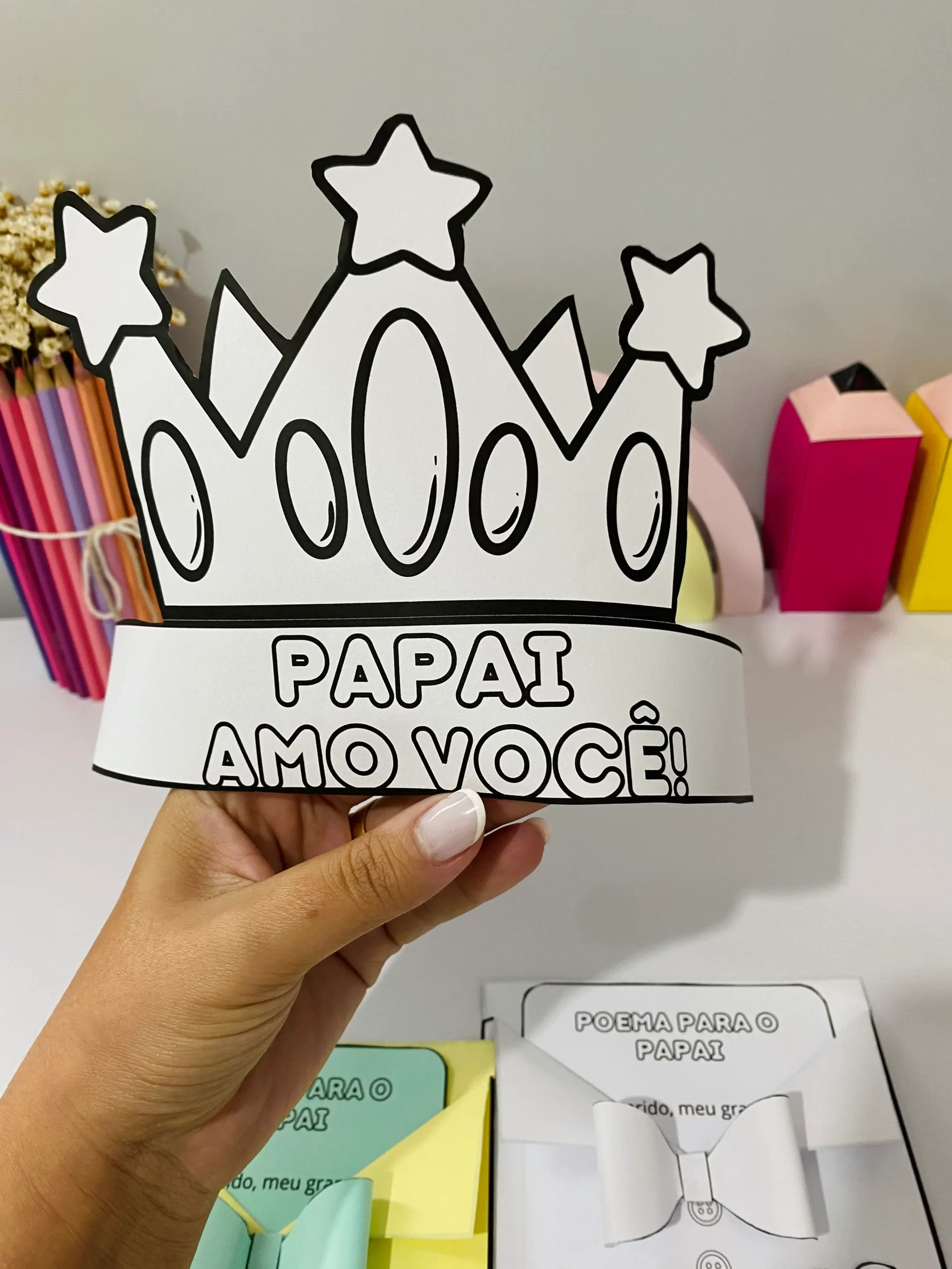 Cartão Interativo "Poema para o Papai" + Coroa Decorativa - Imagem 3