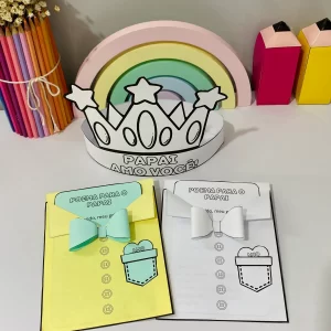 Cartão Interativo "Poema para o Papai" + Coroa Decorativa