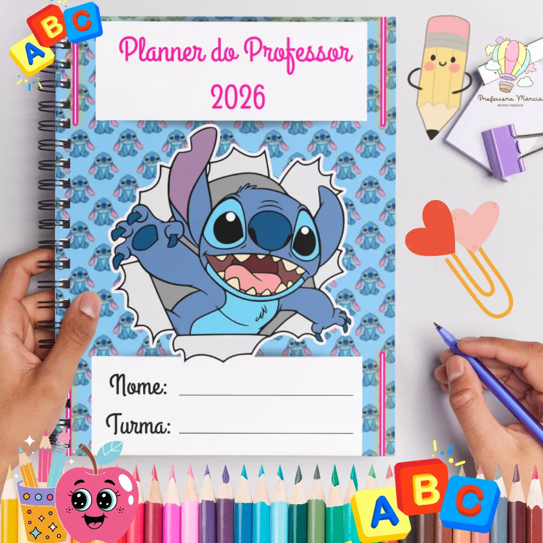 Planner da Professora 2026 – Modelo Stitch é