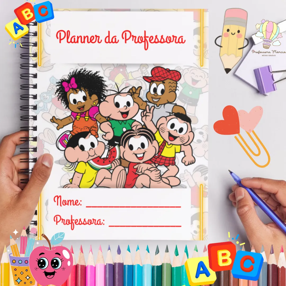 Planner da Professora 2026 – Modelo Turma da Mônica