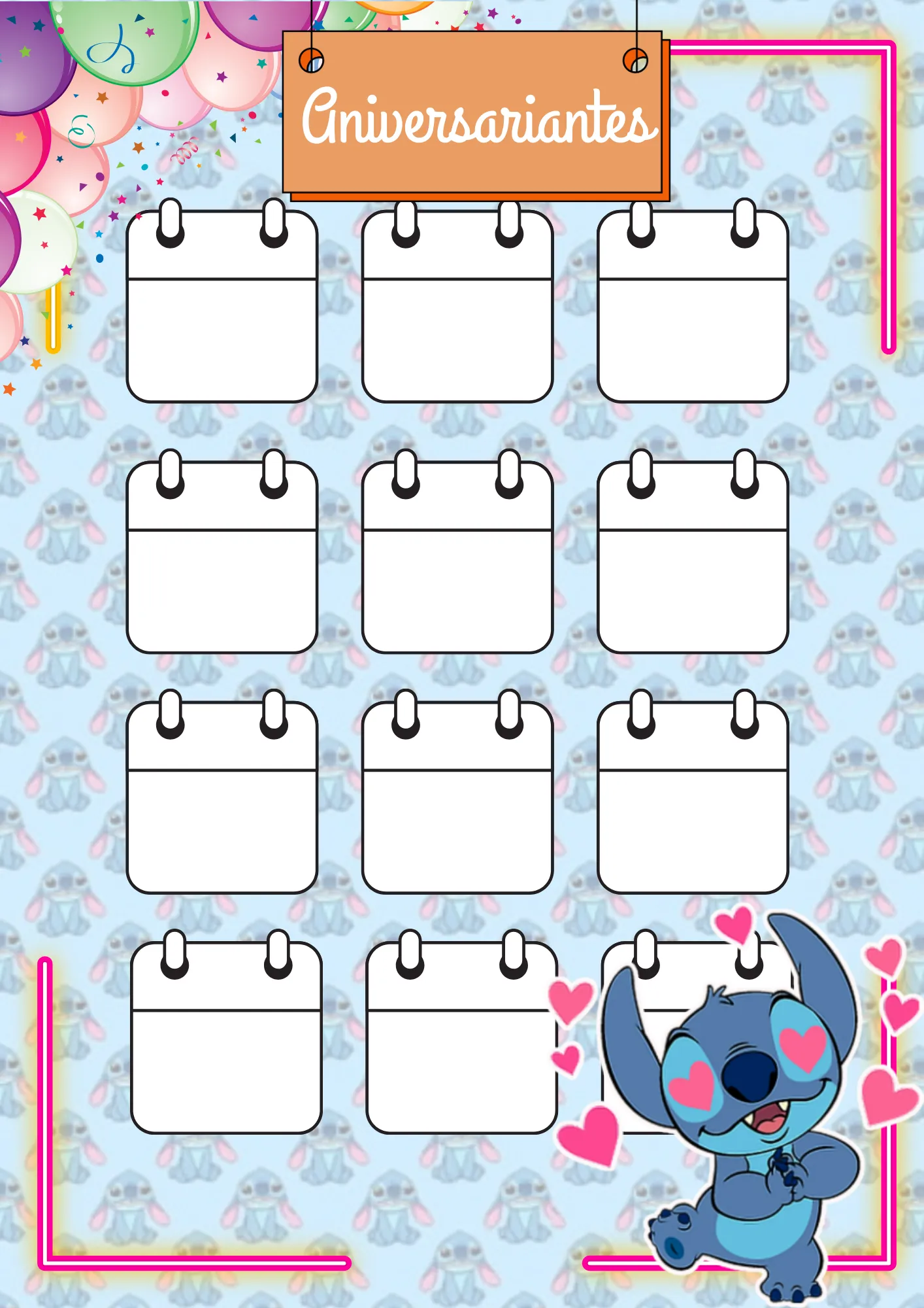 Planner da Professora 2026 – Modelo Stitch é - Imagem 2