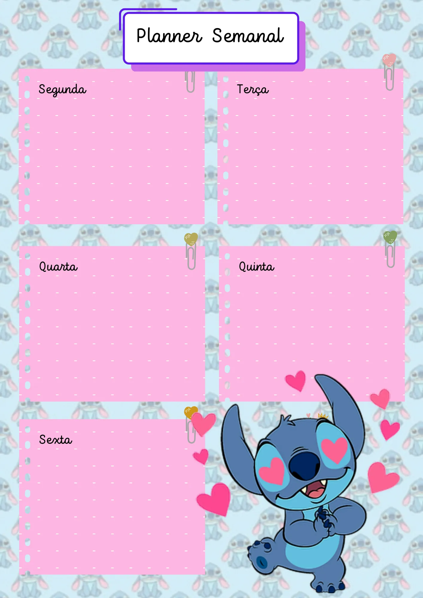 Planner da Professora 2026 – Modelo Stitch é - Imagem 6