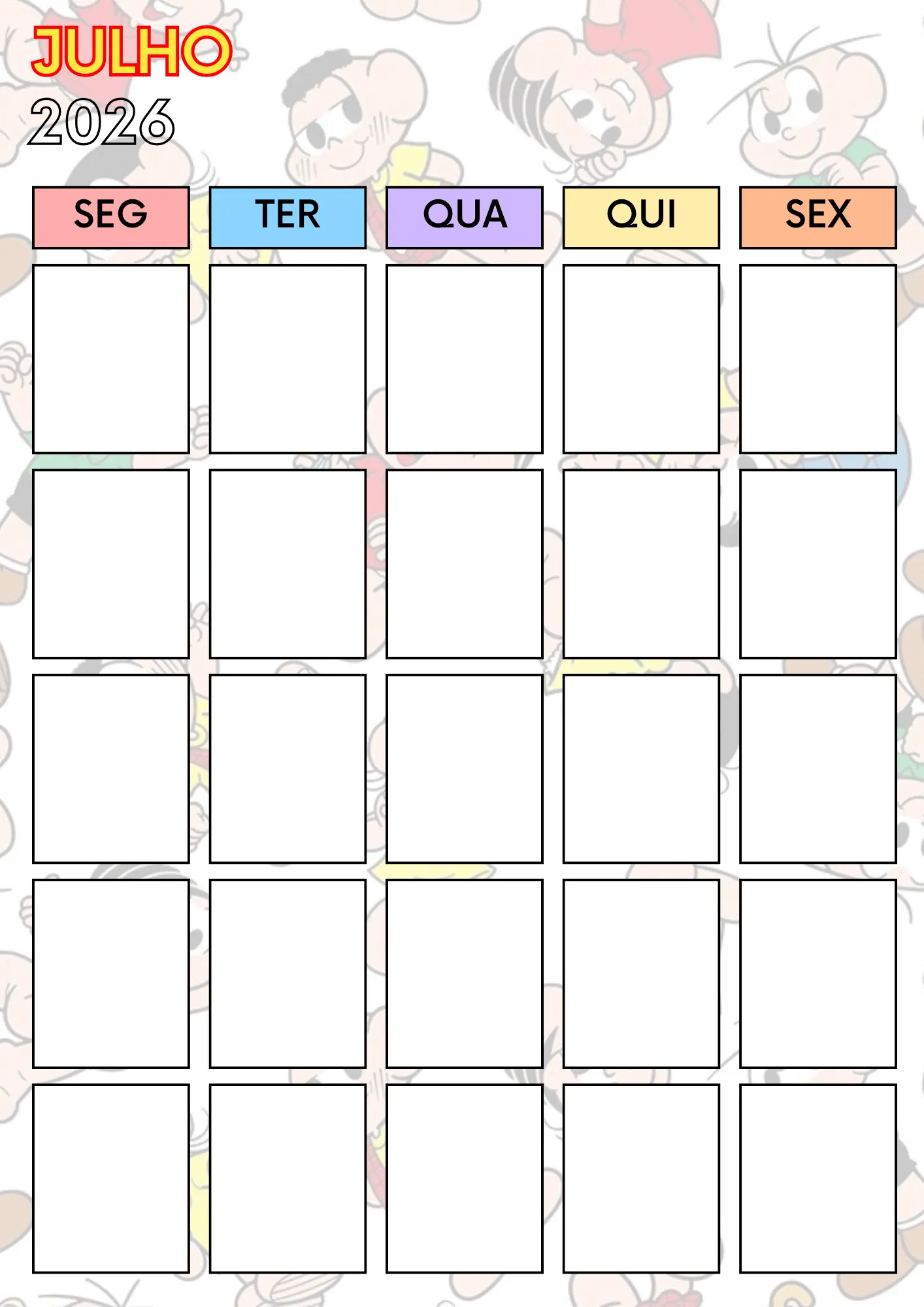 Planner da Professora 2026 – Modelo Turma da Mônica - Imagem 5