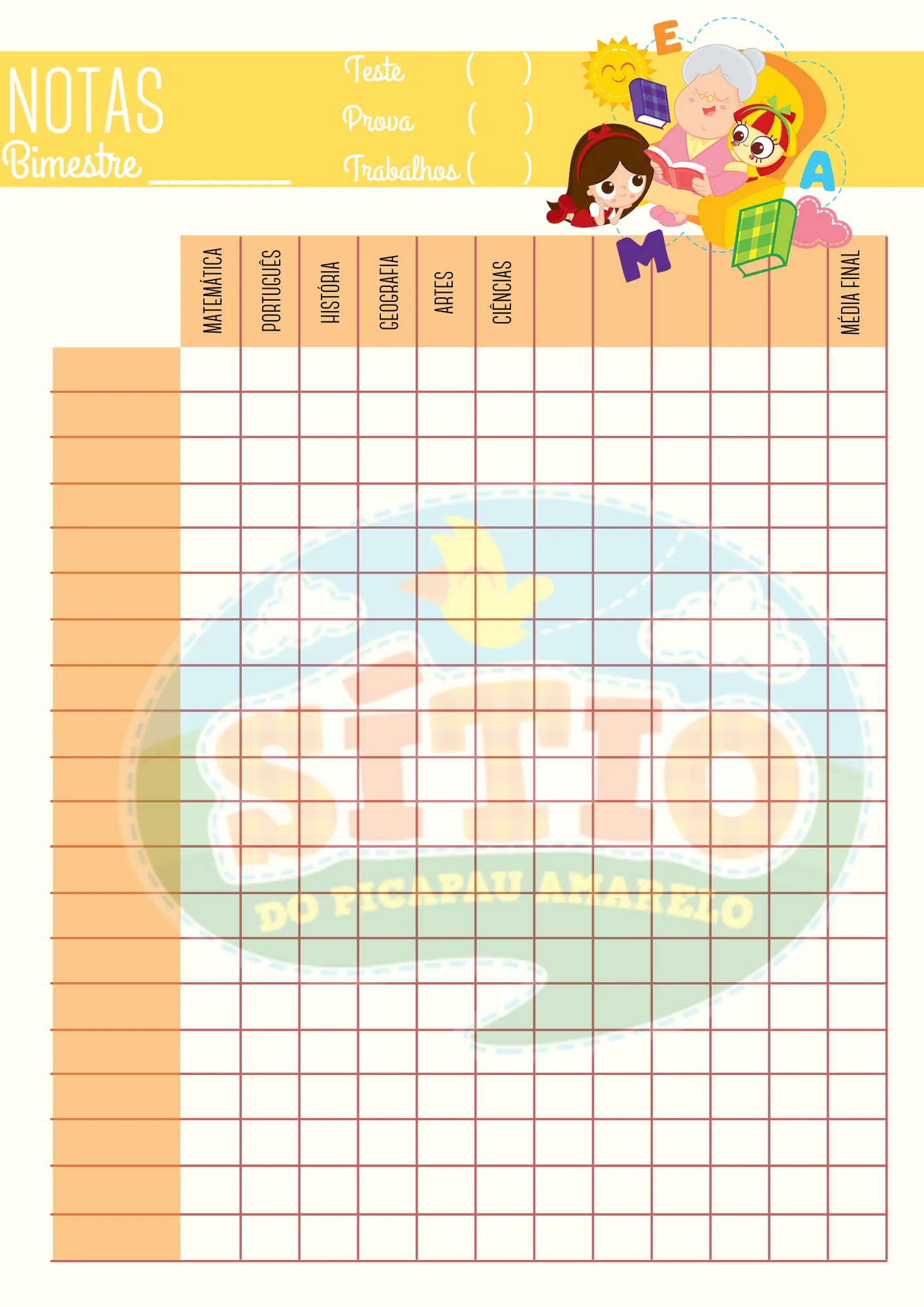 Planner da Professora 2026 – Modelo Sítio do Picapau Amarelo - Imagem 6