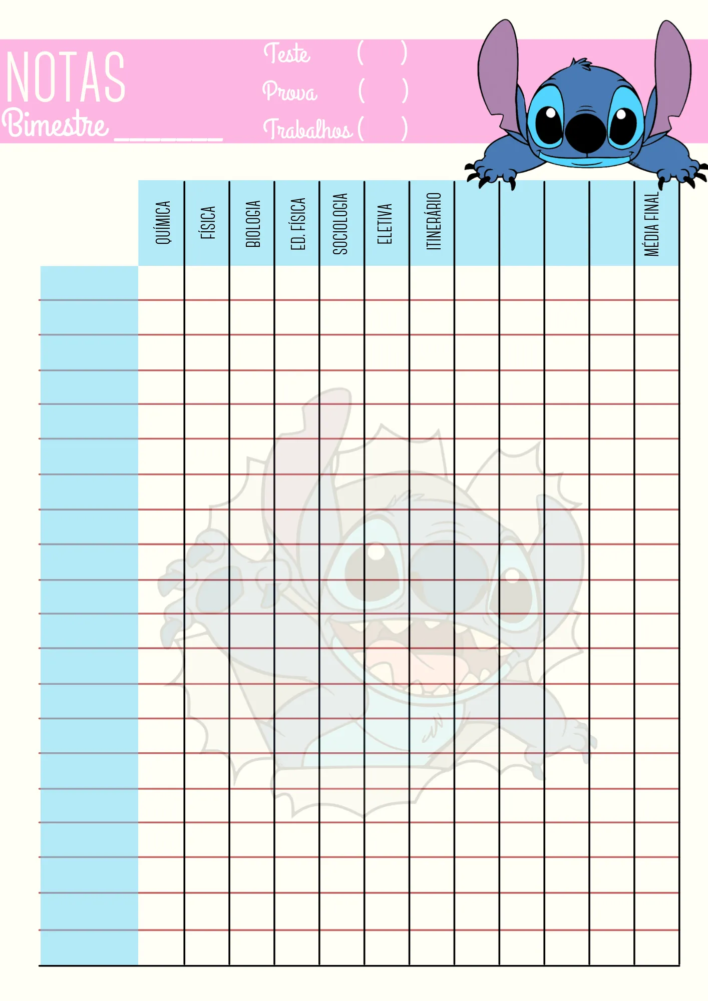 Planner da Professora 2026 – Modelo Stitch é - Imagem 8