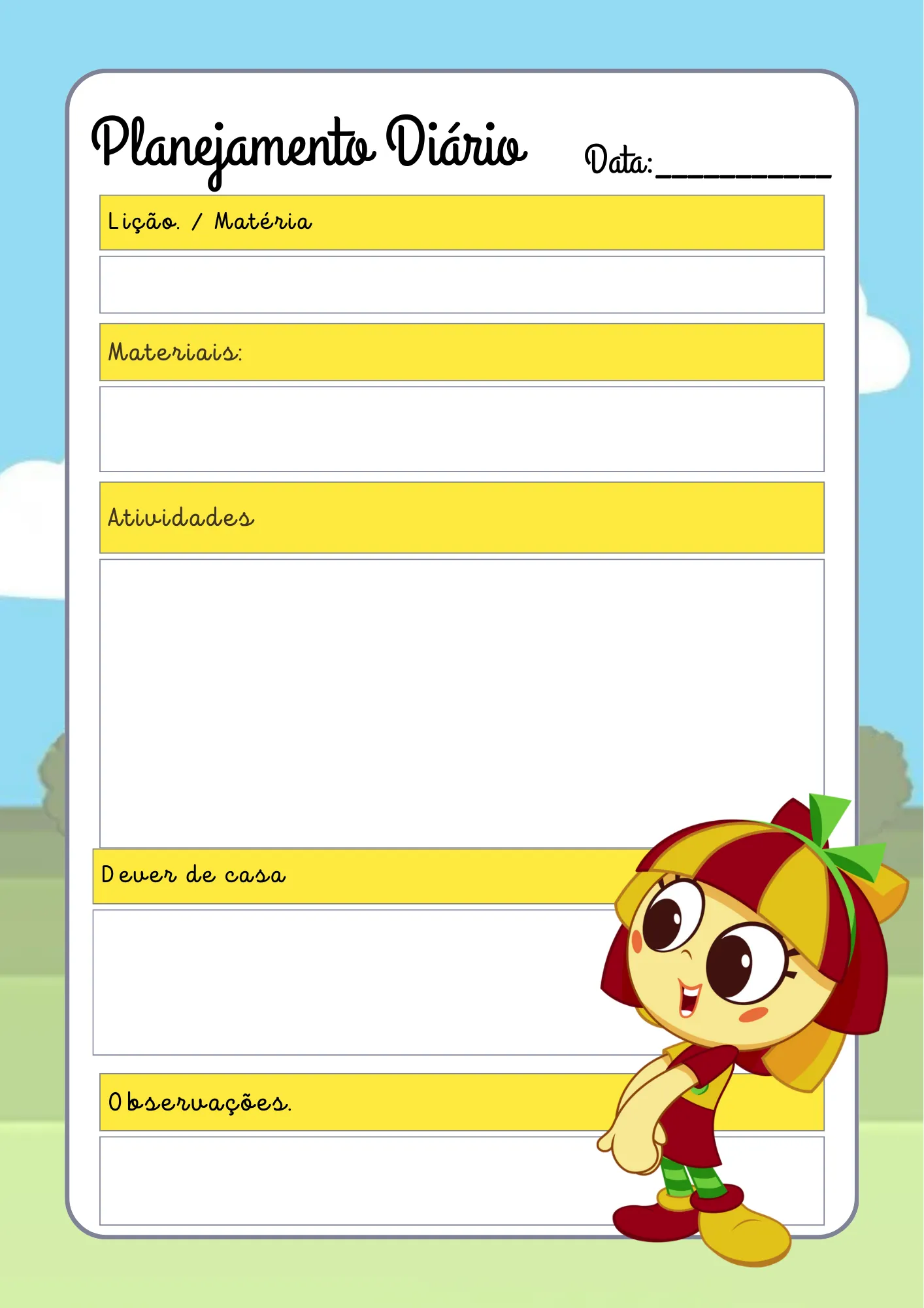 Planner da Professora 2026 – Modelo Sítio do Picapau Amarelo - Imagem 8