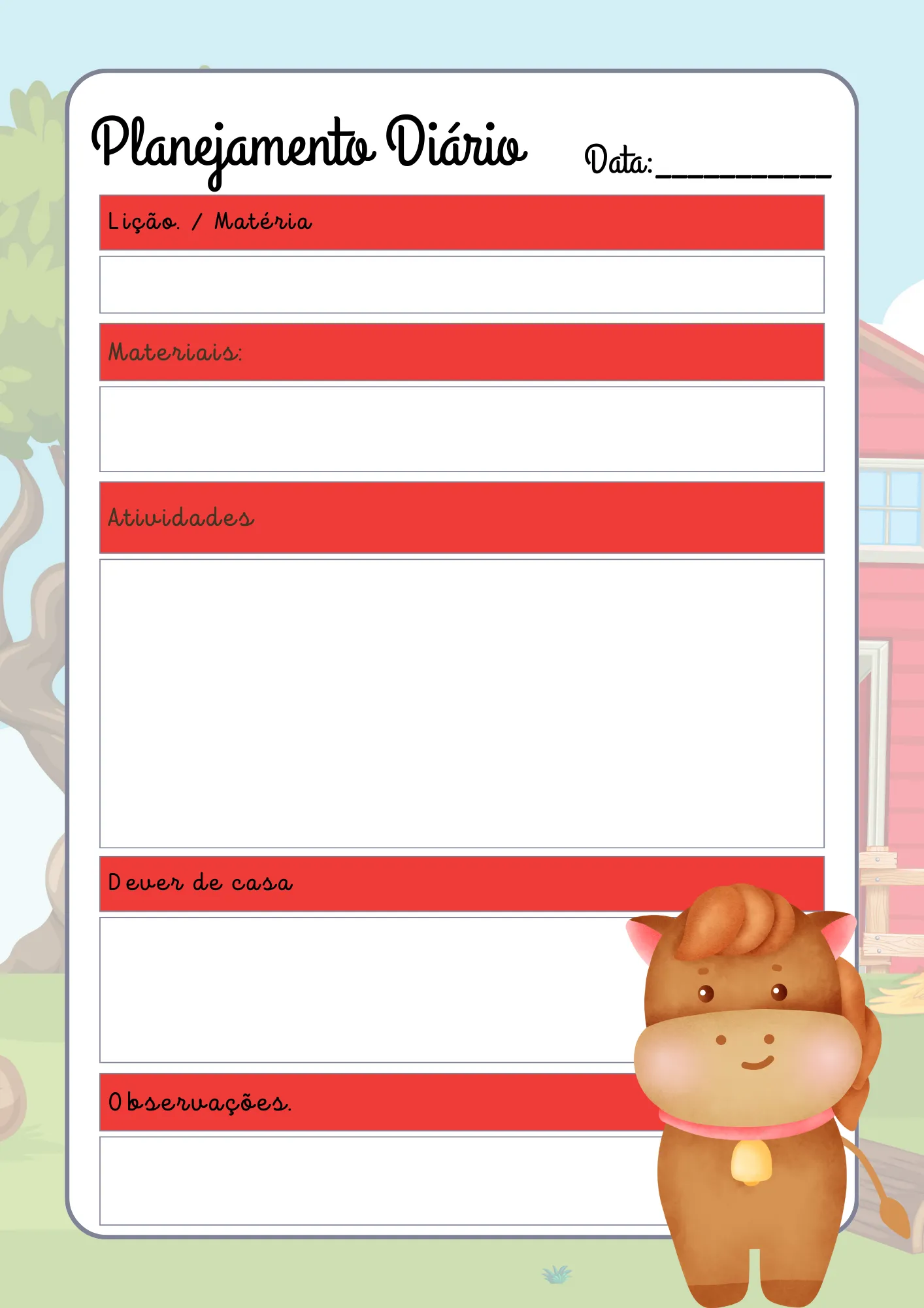 Planner da Professora 2026 – Modelo Fazendinha - Imagem 8