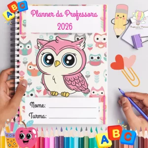 Planner da Professora 2026 – Modelo Coruja