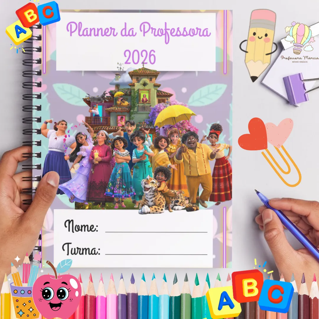 Planner da Professora 2026 – Modelo Encanto