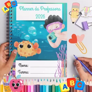 Planner da Professora 2026 – Modelo Fundo do Mar