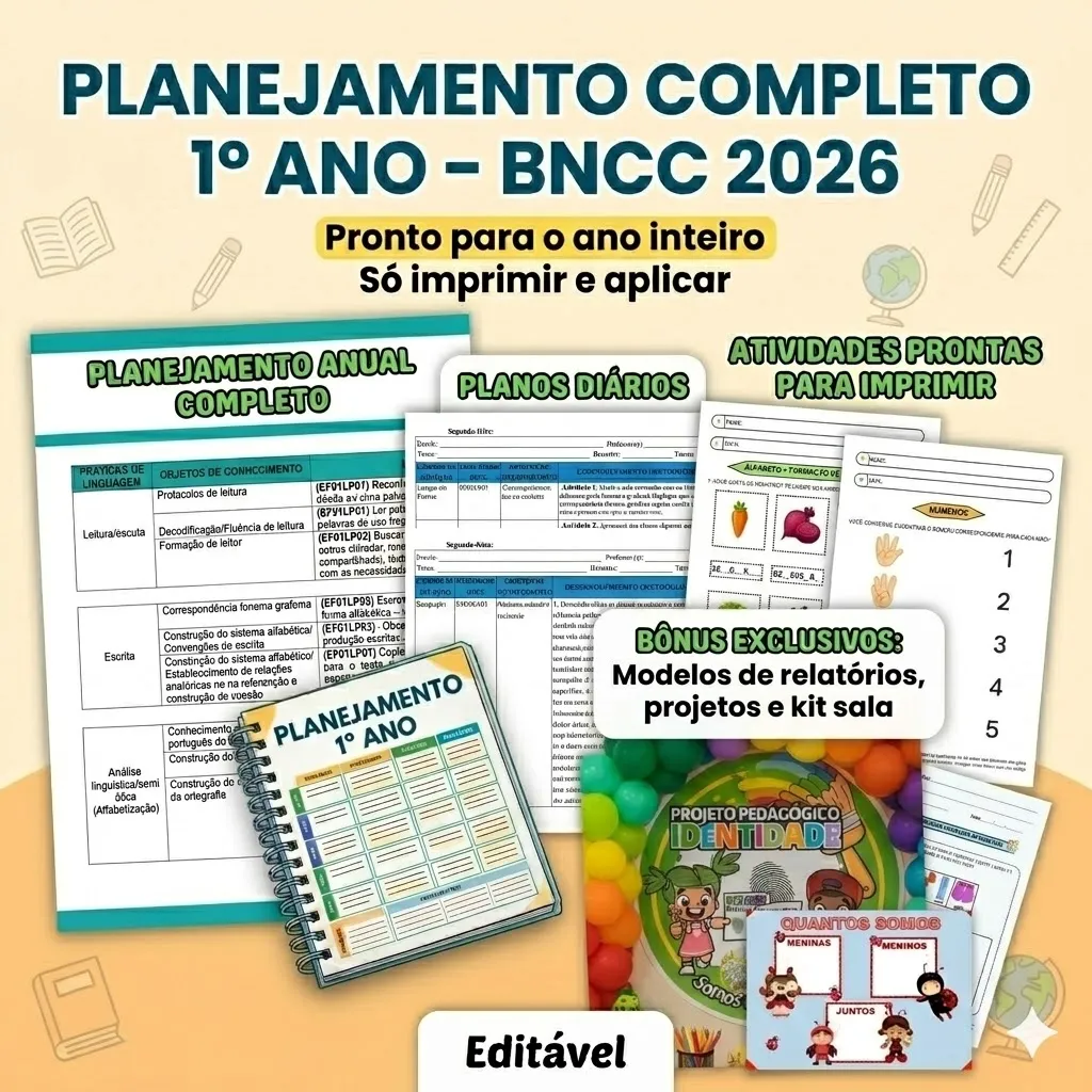 PLANEJAMENTO COMPLETO 1º ANO – BNCC 2026 - Imagem 7