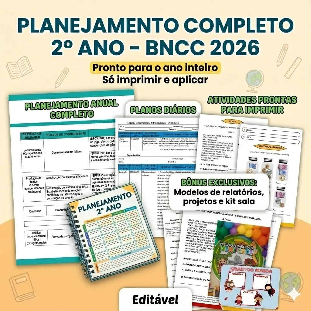 PLANEJAMENTO COMPLETO 2º ANO – BNCC 2026 - Imagem 7