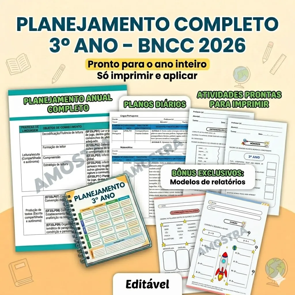 PLANEJAMENTO COMPLETO 3º ANO – BNCC 2026 - Imagem 6