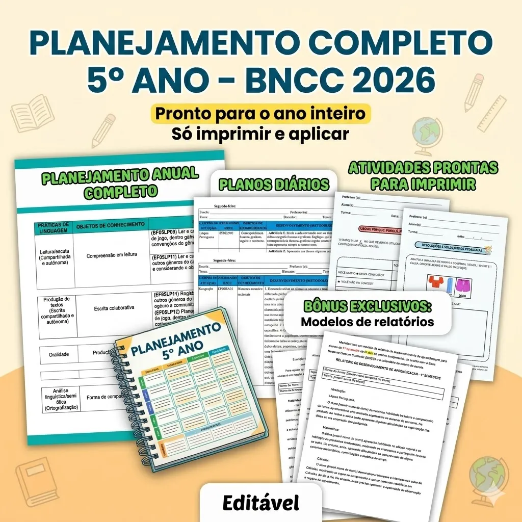 PLANEJAMENTO COMPLETO 5º ANO – BNCC 2026 - Imagem 6