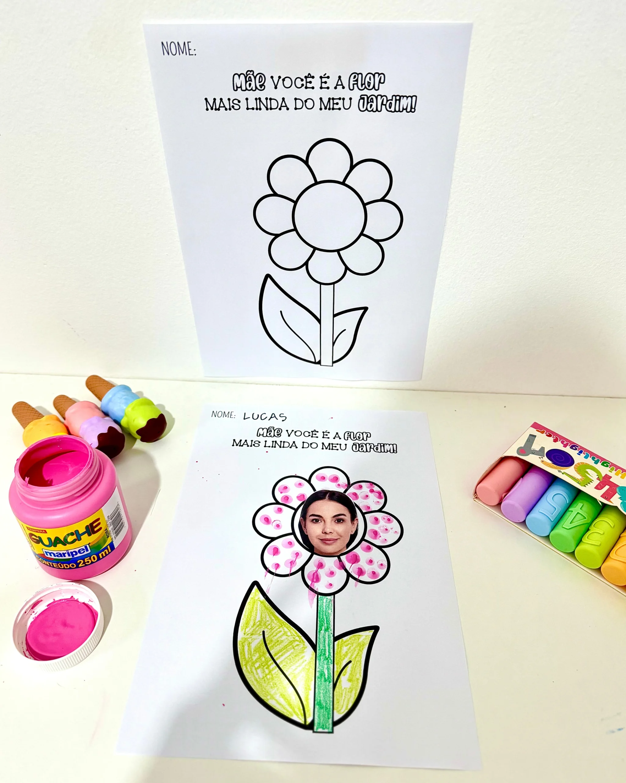 Atividades Artes Dia das Mães - Flor - Imagem 2