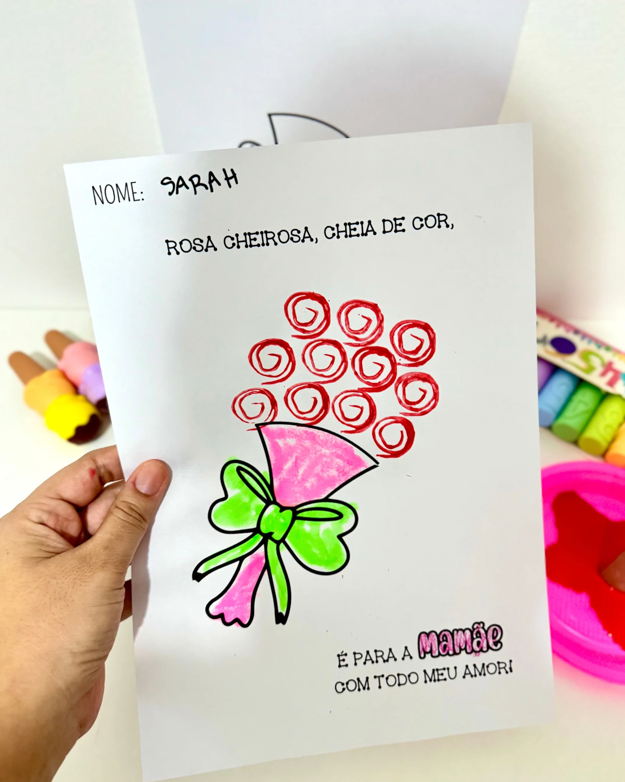 Atividades Artes Dia das Mães - Buquê - Imagem 2