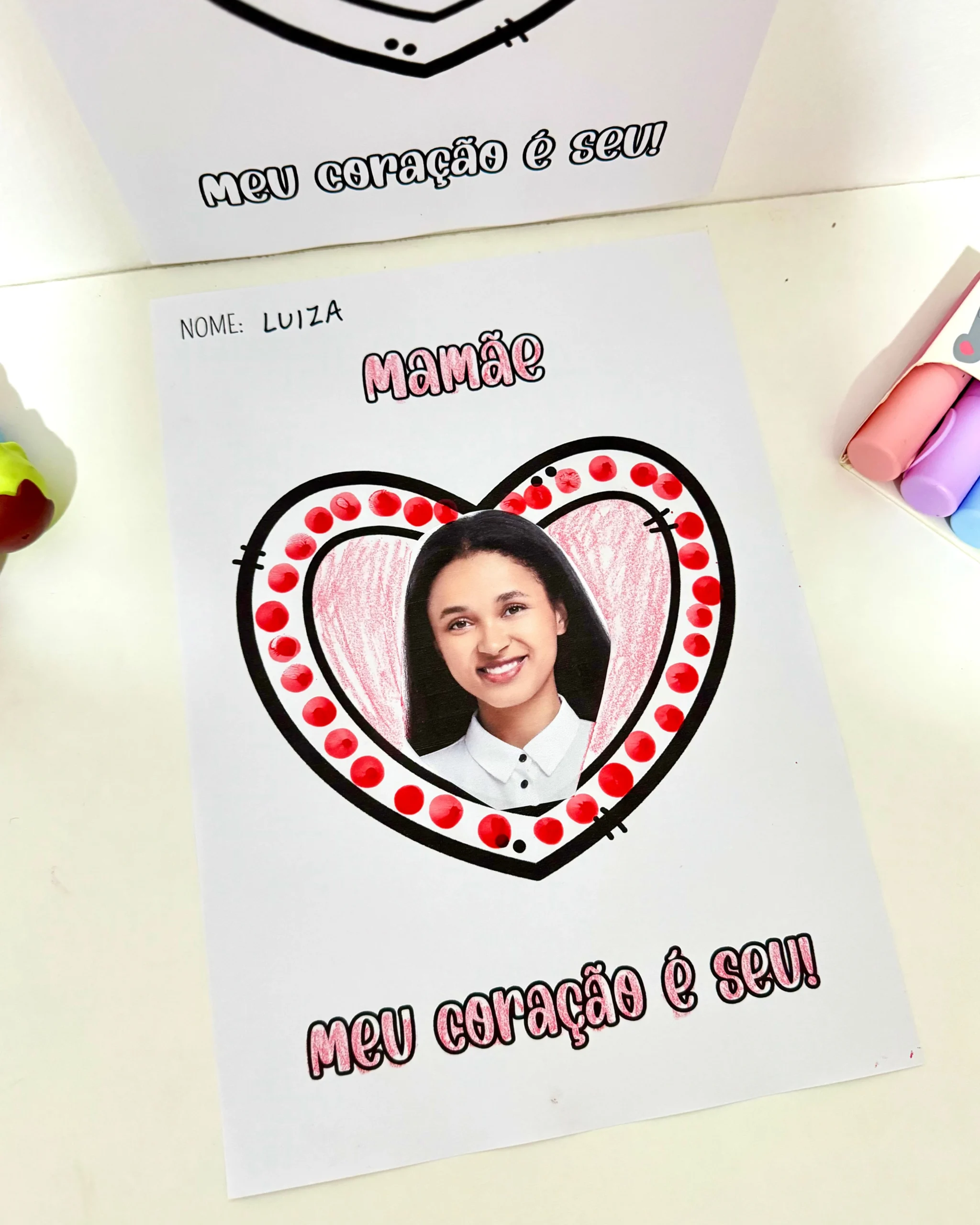 Atividades Artes Dia das Mães - Coracão - Imagem 3