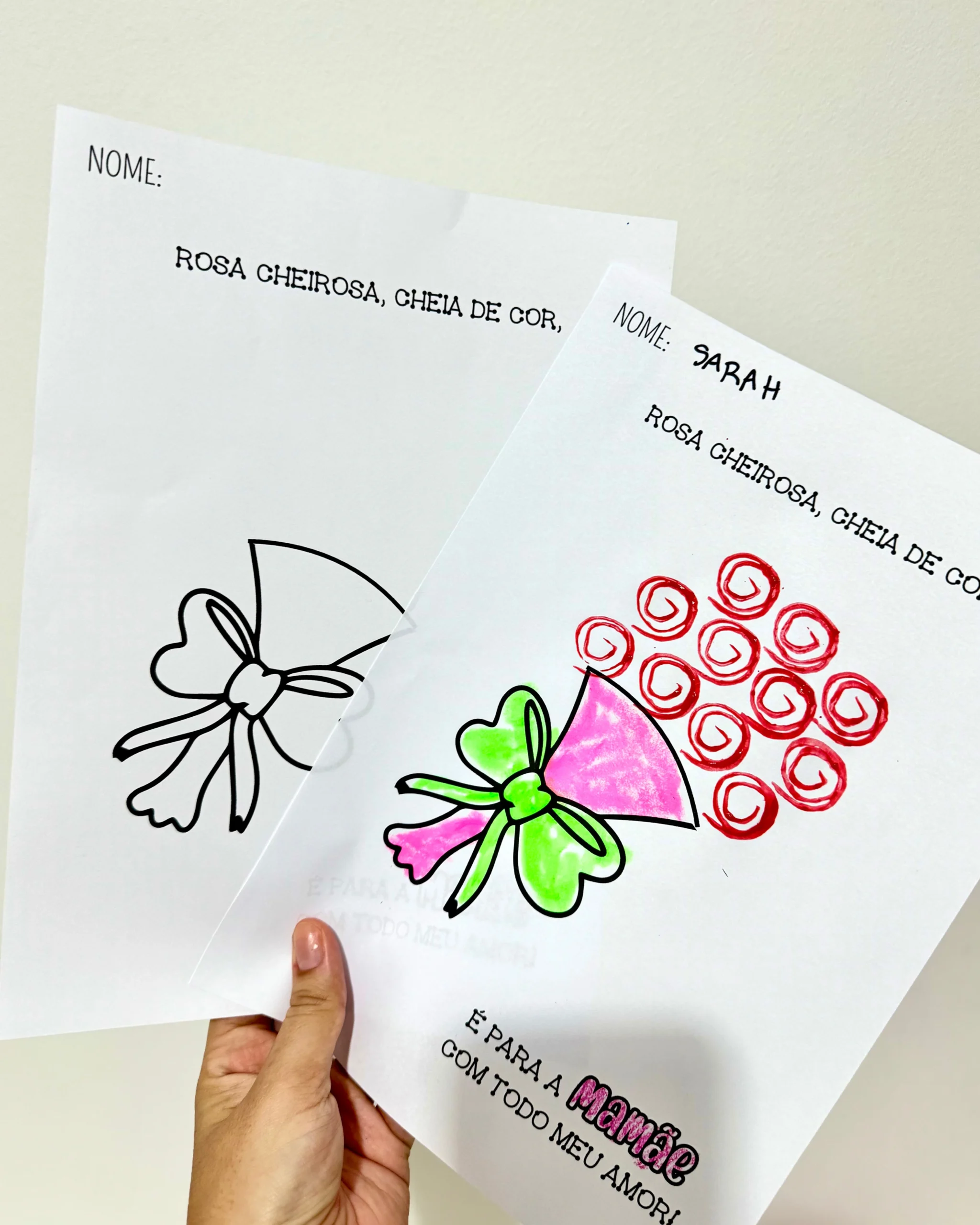 Atividades Artes Dia das Mães - Buquê - Imagem 4