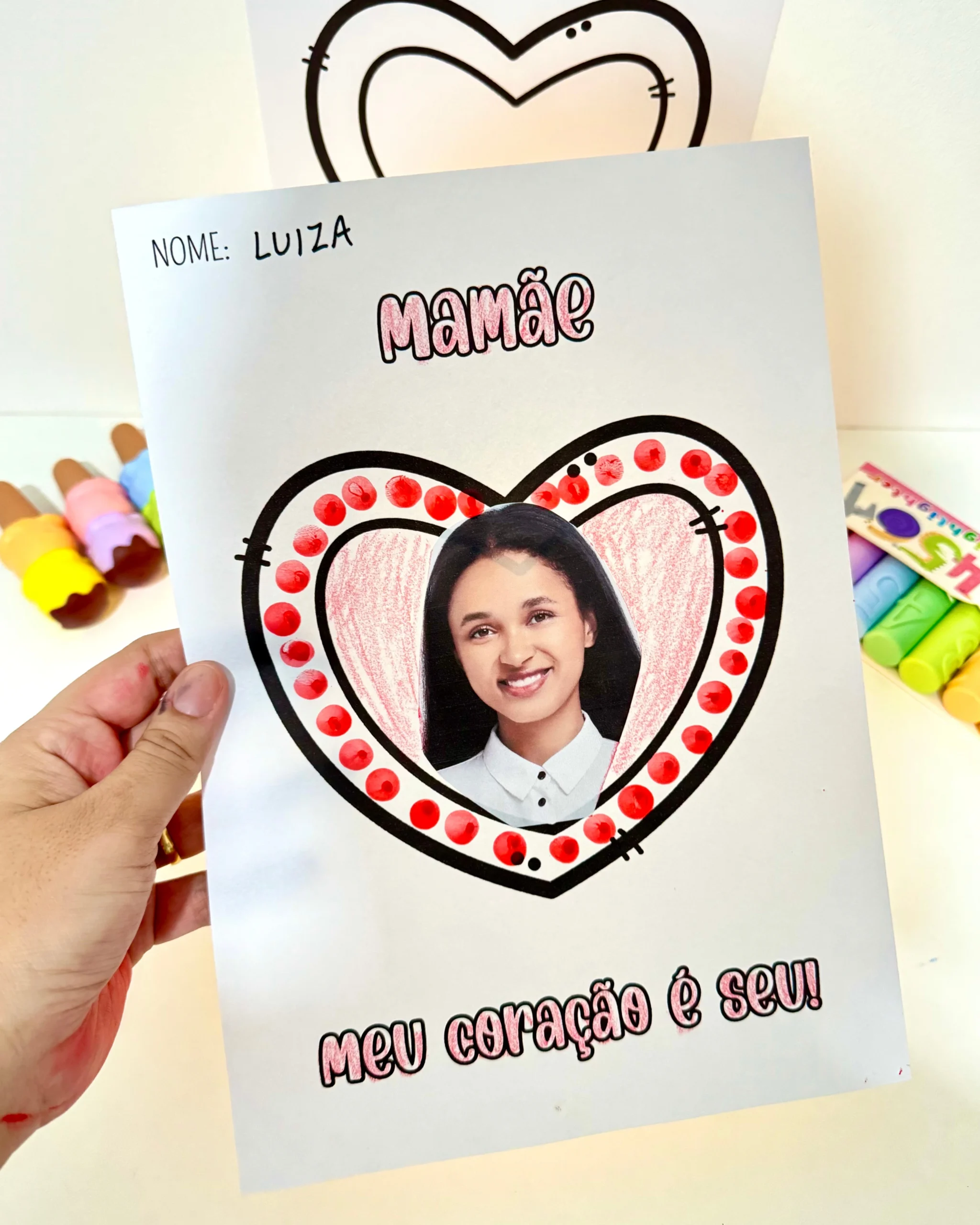 Atividades Artes Dia das Mães - Coracão - Imagem 2