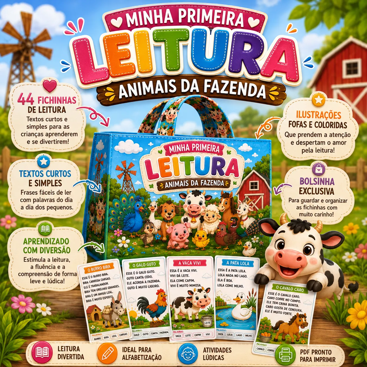 Minha Primeira Leitura – Animais da Fazenda